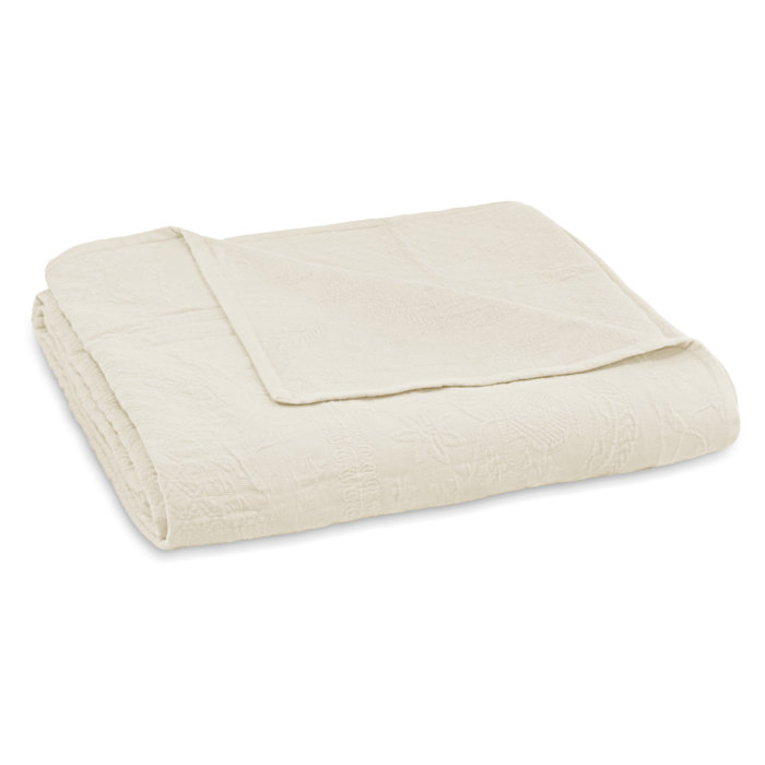 Historic Charleston King Charles Matelasse Organic 100 Cotton Coverlet